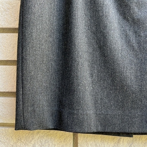 TRISTAN Grey Dress Skirt with Black Ribbon Trim Sz 8 - Picture 3 of 9